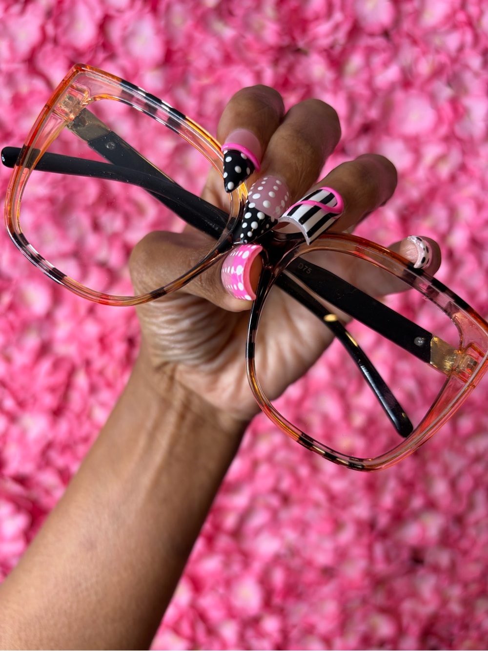 Pink Tortoiseshell Fashion Eyeglass Frames - Women Accessories